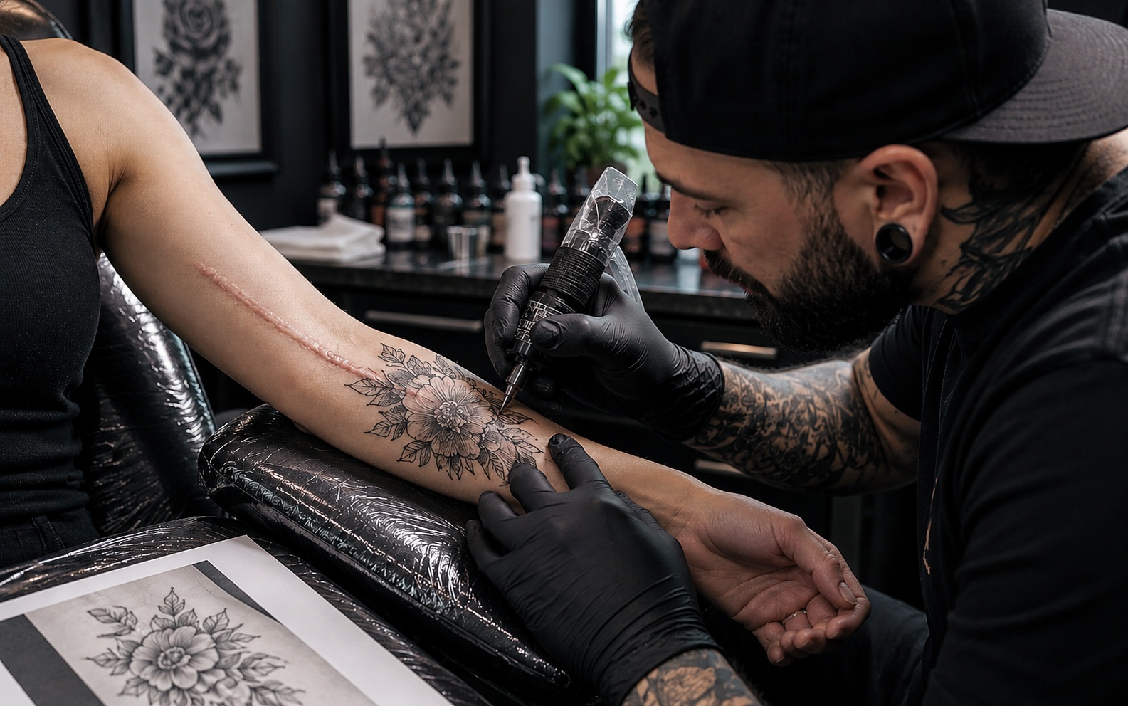 Tattoo über Narben: Kann man Narben übertätowieren?