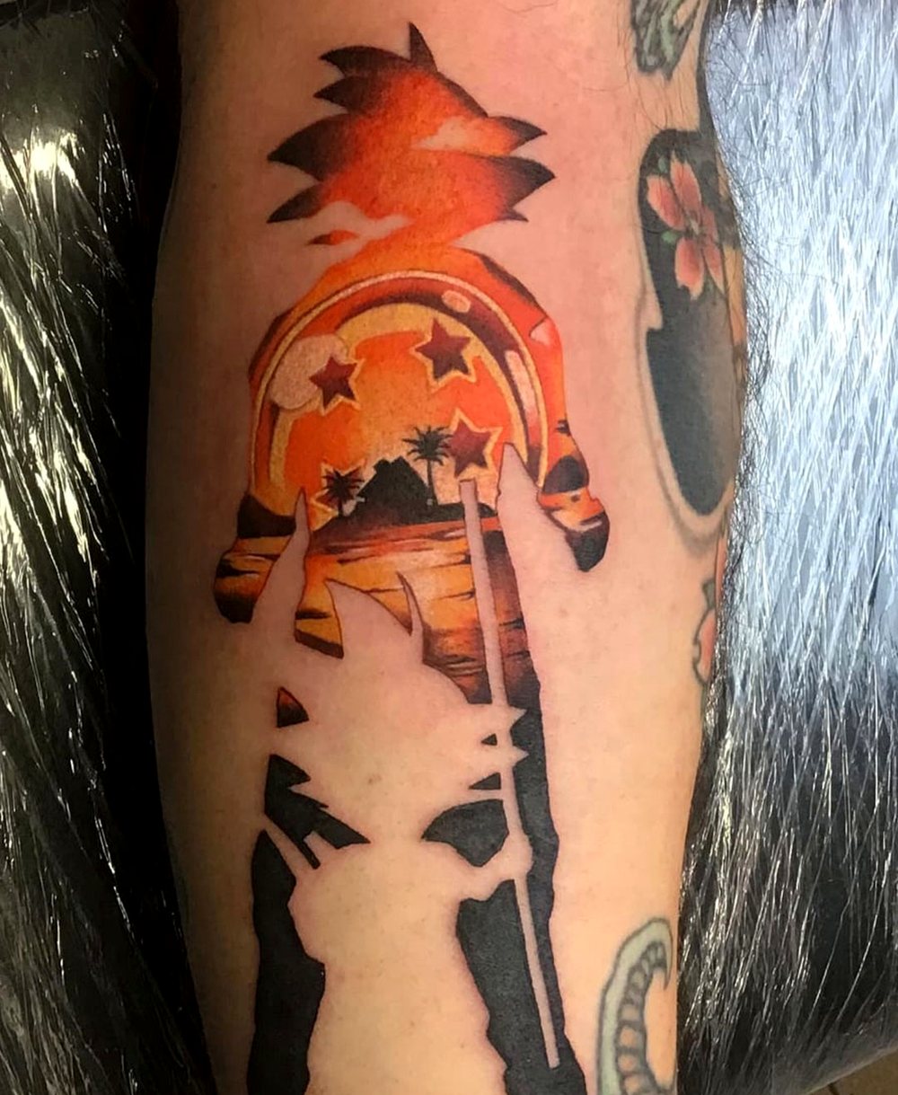 Farbiges Tattoo bei Most Wanted Berlin
